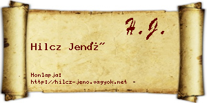 Hilcz Jenő névjegykártya
