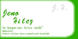 jeno hilcz business card